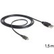 Delock 83272 USB 2.0-A male > USB micro-B male LED indicator kábel 1.5 m