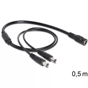   Delock DC elosztókábel, 5.5 x 2.1 mm 1 x anya > 2 x apa (83286)