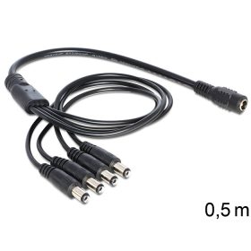   Delock DC elosztókábel, 5.5 x 2.1 mm 1 x anya > 4 x apa (83287)