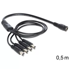   Delock DC elosztókábel, 5.5 x 2.1 mm 1 x anya > 4 x apa (83287)