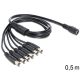 Delock 5.5 x 2.1 mm 1 x anya > 6 x apa DC elosztókábel 0,5m fekete (83289)