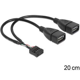   Delock 83292 USB 2.0 type-A 2 x female --> pin header kábel 20 cm
