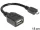 Delock 83293 USB micro-B apa > USB 2.0-A anya OTG flexibilis kábel 18 cm