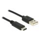 Delock 83326 USB-A > USB-C 2.0 kábel, 0.5 m fekete