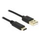 Delock 83327 USB 2.0 Type-A > USB Type-C 2.0 kábel, 2m, fekete