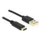 Delock 83327 USB 2.0 Type-A > USB Type-C 2.0 kábel, 2m, fekete