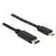 Delock 83333 USB Type-C 2.0 > USB 2.0 Micro-B kábel, 0,5 m fekete