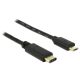 Delock 83334 USB Type-C 2.0 > USB 2.0 Micro-B kábel, 2 m fekete
