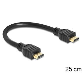   Delock 83352 High Speed HDMI Ethernet – HDMI A male > HDMI A male 25 cm kábel