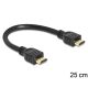 Delock 83352 High Speed HDMI Ethernet – HDMI A male > HDMI A male 25 cm kábel