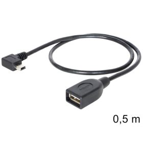   Delock USB mini apa forgatott > USB 2.0-A anya OTG kábel, 50 cm (83356)