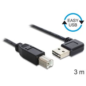   Delock 83376 EASY-USB USB 2.0 -A hajlított apa > USB 2.0-B apa kábel 3 m