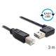 Delock 83376 EASY-USB USB 2.0 -A hajlított apa > USB 2.0-B apa kábel 3 m