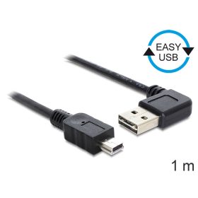   Delock EASY-USB 2.0 -A apa hajlított > USB 2.0 mini apa kábel, 1 m