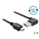 Delock 83380 USB 2.0 -A apa hajlított > USB 2.0 mini apa kábel 3 m