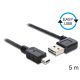 Delock 83381 USB 2.0 -A apa hajlított > USB 2.0 mini apa kábel 5 m