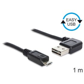   Delock 83382 USB 2.0 -A apa hajlított > USB 2.0 micro-B apa kábel 1 m