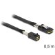 Delock Mini SAS HD x 4 SFF 8643 apa > Mini SAS x 4 36 Pin SFF 8087 apa kábel, 0,5 m (83388)