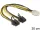 Delock 83433 PCI Express 6 pin female > 2 x 8 pin male 30 cm kábel