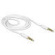 Delock sztereo jack 3.5 mm 4 pin kábel 1m (83440)