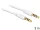 Delock kábel Audio 3,5mm férfi/férfi 4-pin fehér 3,0m (83442)