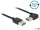 Delock 83464 EASY-USB 2.0-A apa > apa kábel 90°-ban ívelt bal / jobb 1 m, fekete