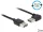 Delock 83466 EASY-USB 2.0-A apa > apa kábel 90°-ban ívelt bal / jobb 3 m, fekete