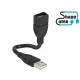 Delock 83497 USB 2.0 A male > USB 2.0 A female hosszabító kábel 15 cm