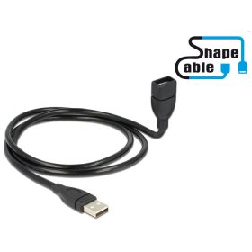 Delock kábel USB 2.0 A apa > A anya ShapeCable 1 m
