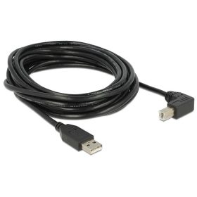   Delock USB2.0 kábel USB A dugó - USB B 90 dugó csatlakozókkal, 5m