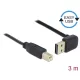 Delock Kábel EASY-USB 2.0-s A típusú csatlakozódugó, ívelt felfelé / lefelé > USB 2.0-s B-típusú csa (83541)