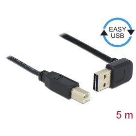   Delock Kábel EASY-USB 2.0-s A típusú csatlakozódugó, ívelt felfelé / lefelé > USB 2.0-s B-típusú csa (83542)