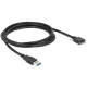 Delock 83598 USB 3.0 A típusú dugó > USB 3.0 Micro-B típusú dugó csavarokkal ellátott kábel 2m