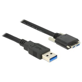   Delock 83599 USB 3.0 A típusú dugó > USB 3.0 Micro-B típusú dugó csavarokkal ellátott kábel 3m