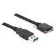 Delock 83599 USB 3.0 A típusú dugó > USB 3.0 Micro-B típusú dugó csavarokkal ellátott kábel 3m