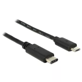   Delock 83602 USB Type-C (USB-C) 2.0 --> USB 2.0 microB 1m kábel