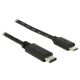 Delock 83602 USB Type-C (USB-C) 2.0 --> USB 2.0 microB 1m kábel