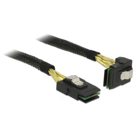   Delock Kábel Mini SAS SFF-8087 > Mini SAS SFF-8087, ívelt, 0,5 m (83622)