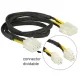 Delock 83653 Power 8 pin EPS male (2x4 pin)  > 8 pin female 44cm hosszabbító kábel
