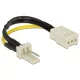 Delock 83656 3 pin apa > 3 pin anya ventilátor fordulatszámcsökkentő 8cm