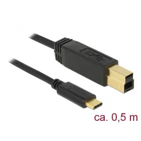   Delock 83674 USB 3.1 Gen 2 Type-C > Type-B kábel 0.5m fekete
