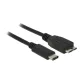 Delock 83676 SuperSpeed USB kábel (USB 3.1, Gen 2) USB Type-C dugó > USB Micro-B típusú dugó 0,5 m fekete