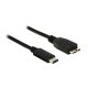 Delock 83677 SuperSpeed USB kábel (USB 3.1, Gen 2) USB Type-C dugó > USB Micro-B típusú dugó 1 m fekete