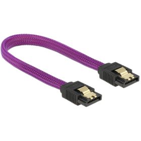Delock 83689 SATA kábel 6 Gb/s egyenes/egyenes lila 20cm