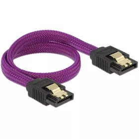 Delock 83690 SATA kábel 6 Gb/s egyenes/egyenes lila 30cm