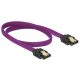 Delock 83691 SATA kábel 6 Gb/s egyenes/egyenes lila 50cm
