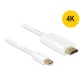 Delock Kábel mini Displayport 1.1 dugó - High Speed HDMI A dugó 4K 3 m, aranyozott, fehér (83708)