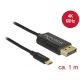 Delock USB-C koax kábel DisplayPort-hoz (DP Alt Mode) 1 m fekete (83709)