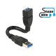 Delock USB 3.0 A male > USB 3.0 A female ShapeCable 0.15 m kábel (83713)