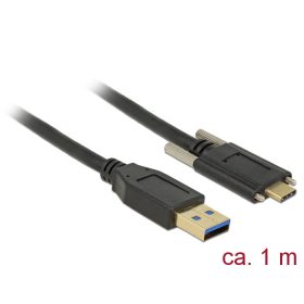   Delock SuperSpeed USB 10 Gbps (USB 3.1 Gen 2) kábel A-típusú apa csatlakozó > USB Type-C  apa csatla